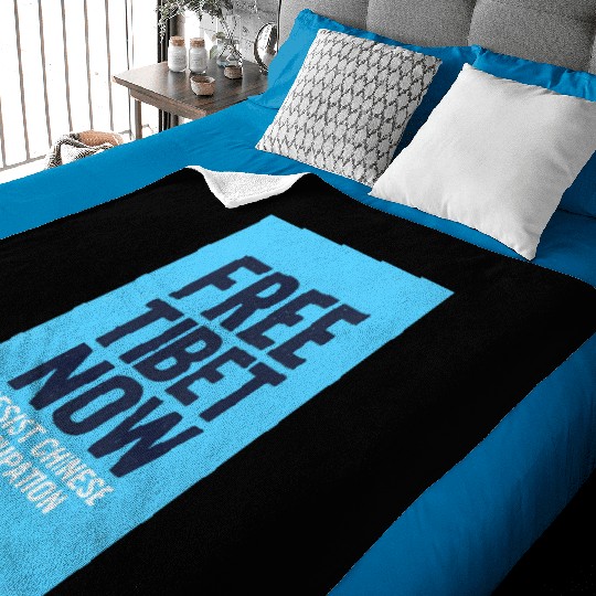FREE TIBET NOW! Resist chinese occupation Baby Blankets