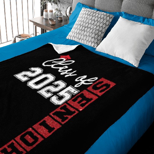 Class Of 2025 Senior Glitter Baby Blankets