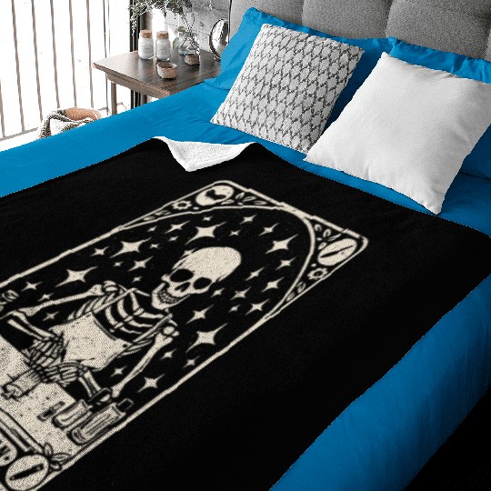 Nail Technician Tarot Card Halloween Baby Blankets