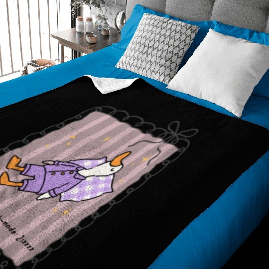 Silly Goose in Honk-Mode Pajama Design Baby Blankets