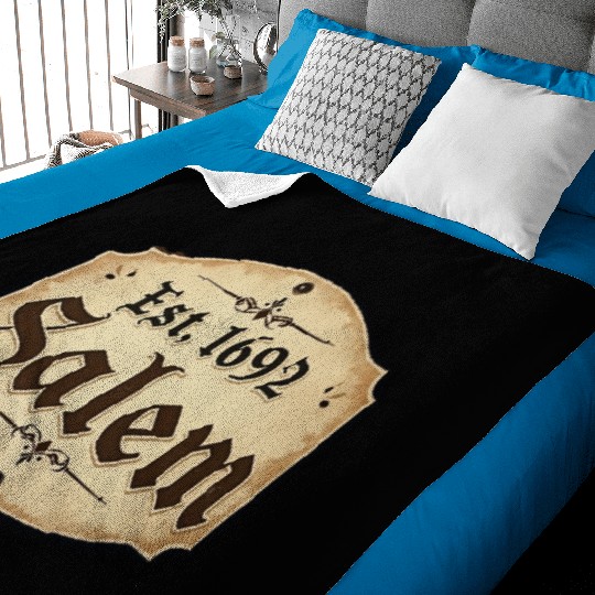Vintage Salem Establishment Logo Design Baby Blankets