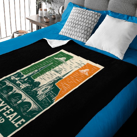 Abbeyfale Ireland Church Skyline Baby Blankets