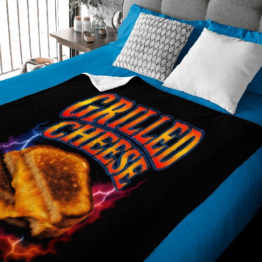 Grilled Cheese Favorite Food Funny Weird 90s Baby Blankets