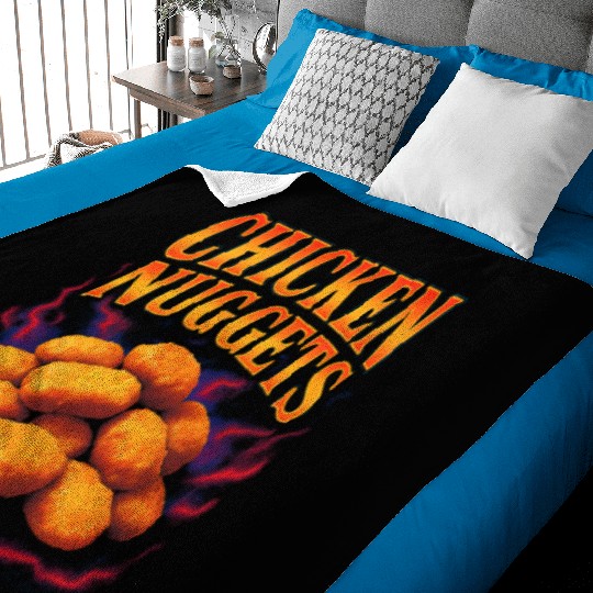 Chicken Nuggets Favorite Food Weird 90s Nuggets Baby Blankets