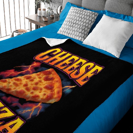 Cheese Pizza Favorite Food Weird 90s Cheese Pizza Baby Blankets