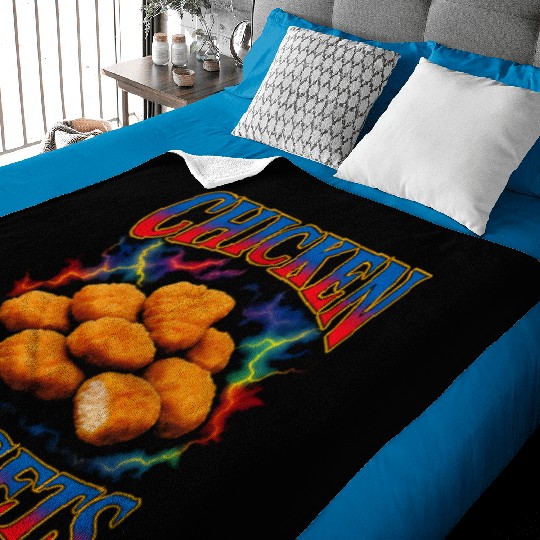 Chicken Nuggets Favorite Food Weird 90s Nuggets Baby Blankets
