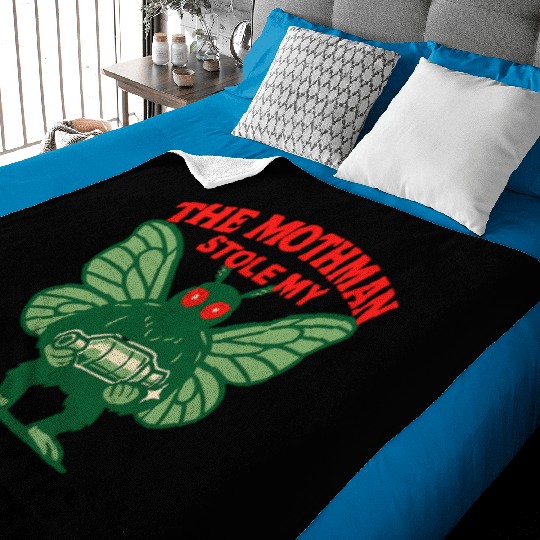 The Mothman Stole My Catalytic Converter – Green M Baby Blankets