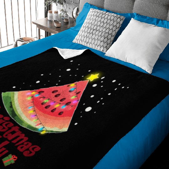 Christmas in July Watermelon Tree Funny Baby Blankets