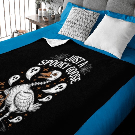 Just a Spooky Goose Halloween Baby Blankets