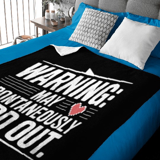 Warning May Spontaneously Nerd Out Baby Blankets