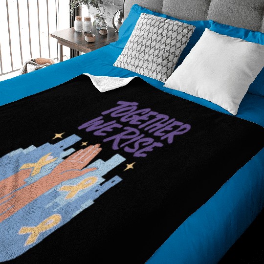 Together We Rise │ Childhood Cancer Awareness	 Baby Blankets