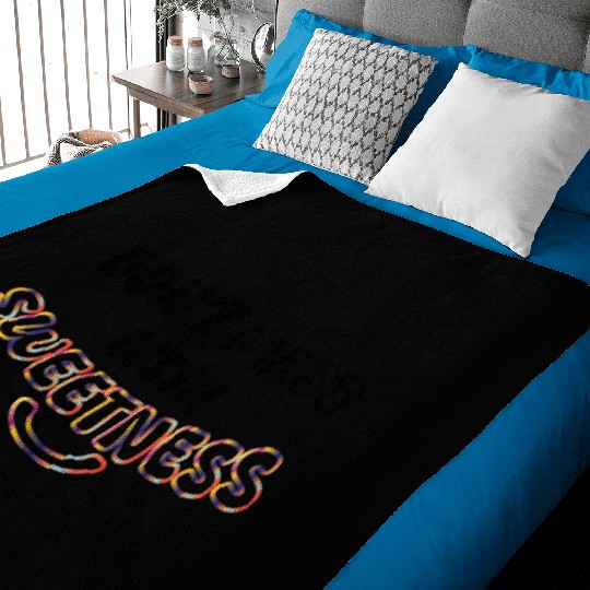 Colorful Sweetness Script Design Baby Blankets
