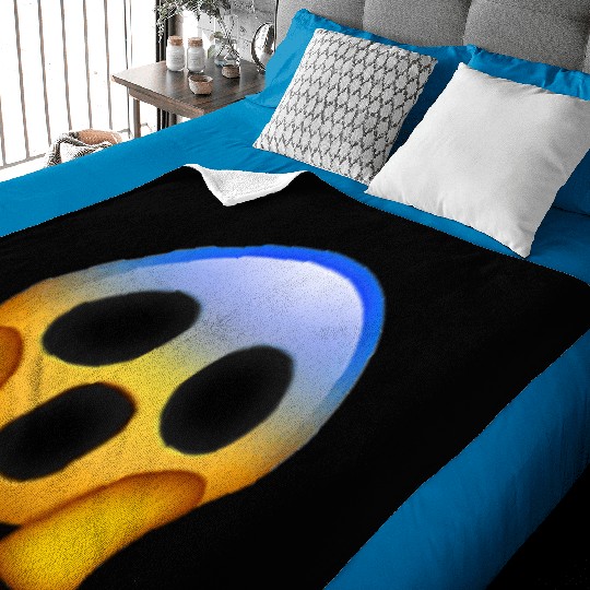 Expressive Scream Emmoticon Baby Blankets
