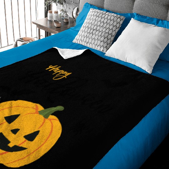 Pumpkin Jack O Lantern Halloween Design Baby Blankets