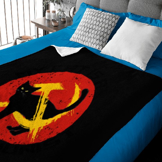 My Cat Is A Communist For Cat Lovers Baby Blankets