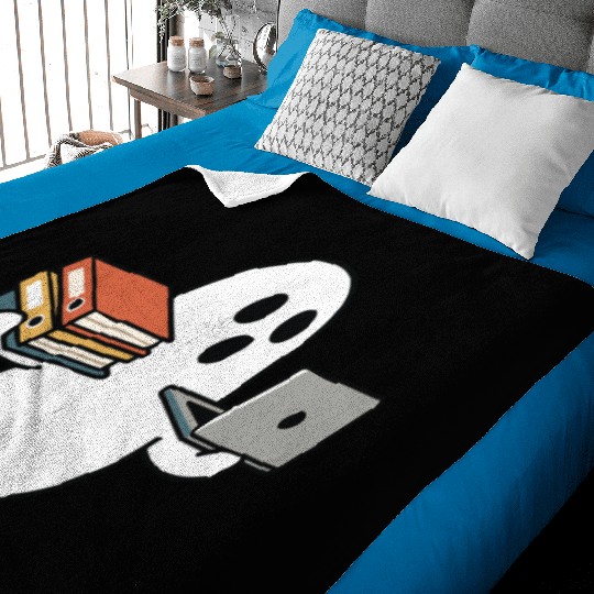 Halloween Office Spirit Funny Laptop Work Baby Blankets