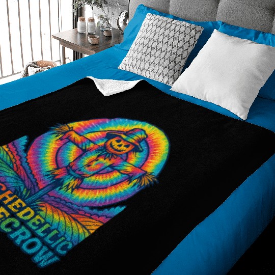 Psychedelic Scarecrow Trippy EDM Rave Festival Baby Blankets