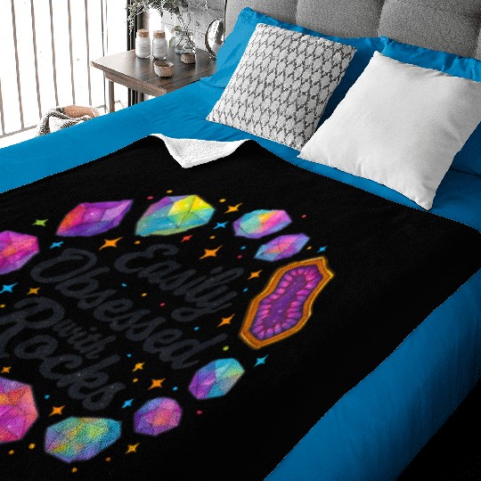 Galactic Rocks Inspirational Graphic Baby Blankets