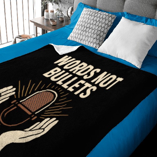Words Not Bullets Microphone Baby Blankets