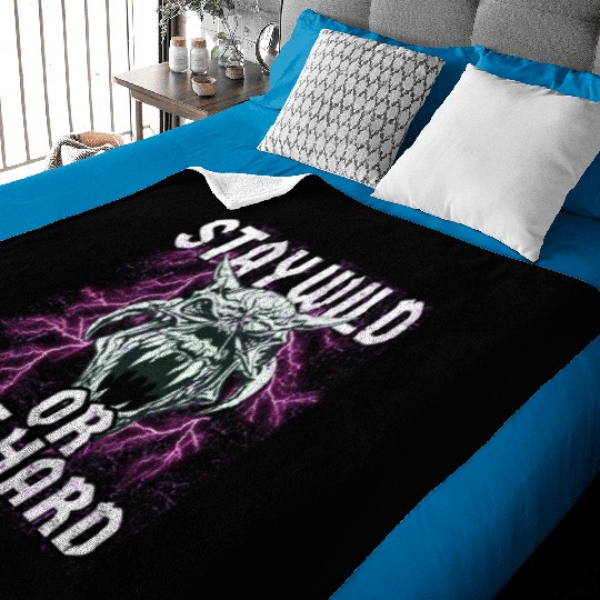 Stay Wild or Die Hard Empowerment Design Baby Blankets