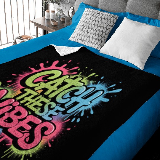 Catch These Vibes Graffiti Design Baby Blankets