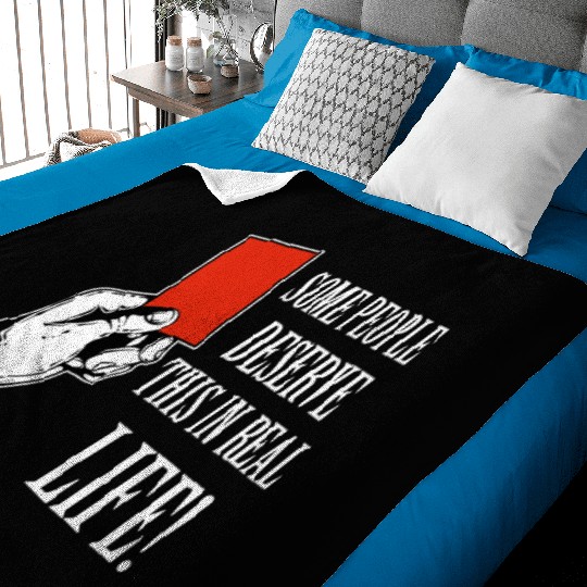 Red card funny designs Baby Blankets