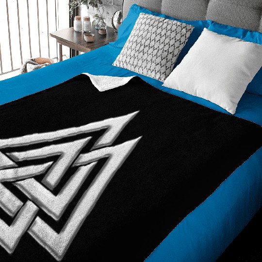 Valknut, Wotan's Knot, Walknot, Odin, Valhalla Baby Blankets
