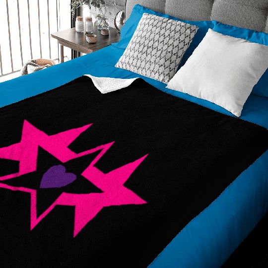 ♥★Lovely Heart Embraced by three Stars★♥ Baby Blankets