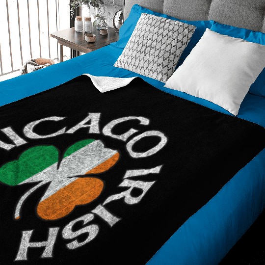 Chicago Irish Shamrock Apparel Baby Blankets