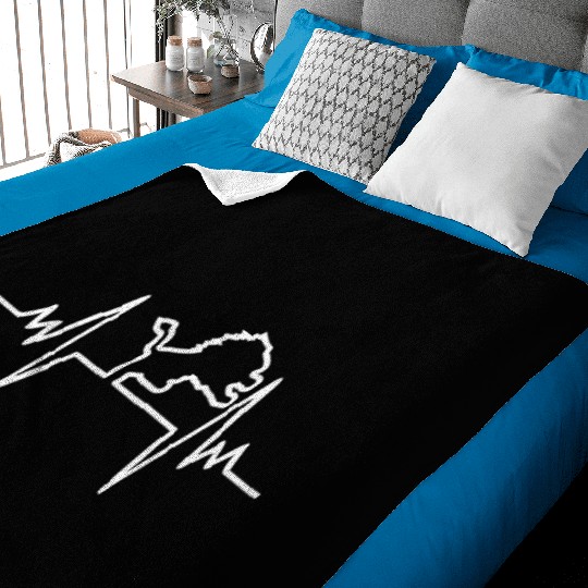 Lion Heartbeat Football Baby Blankets