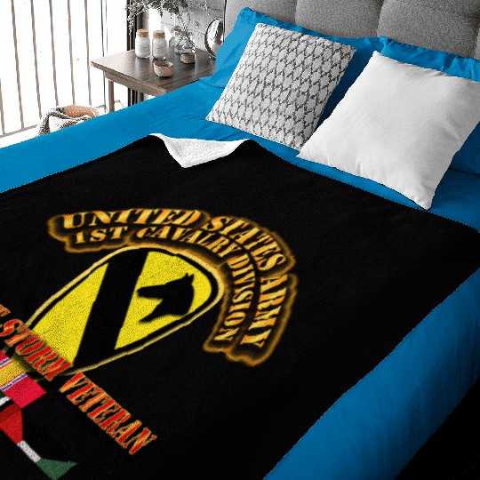 Army - 1st Cavalry Division - Desert Storm Veteran Baby Blankets