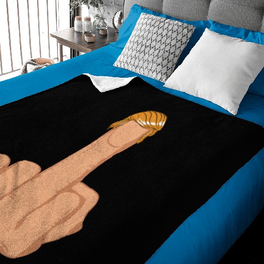 Funny Trump Middle Finger Baby Blankets