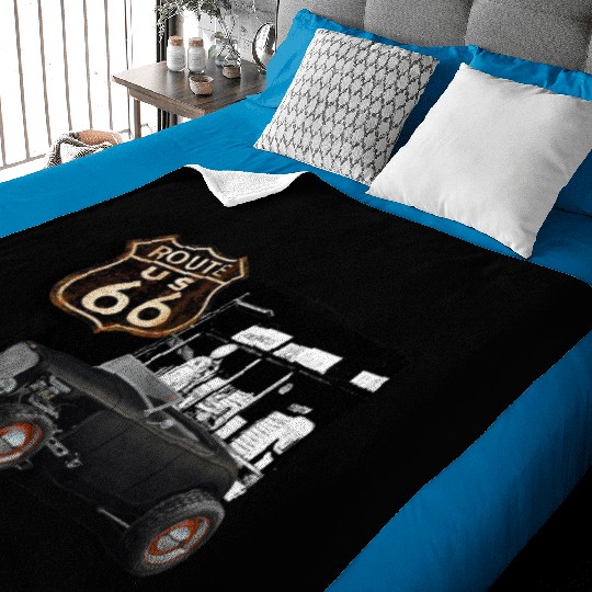 Route 66 1932 Ford Roadster Baby Blankets