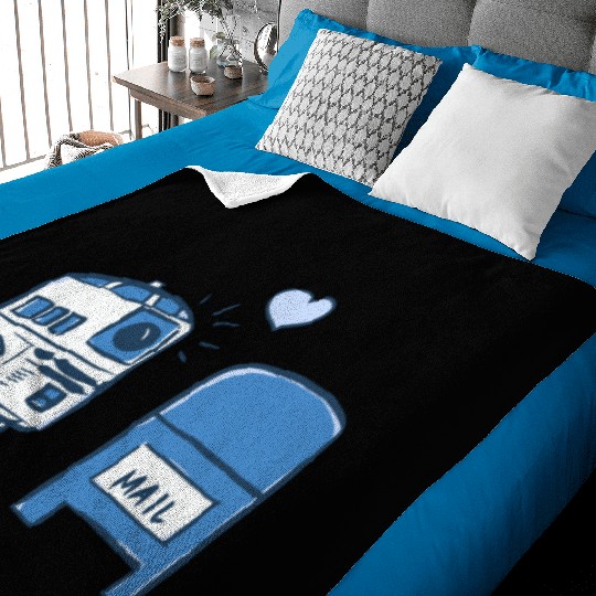 Funny Star Wars r2d2 comic Baby Blankets