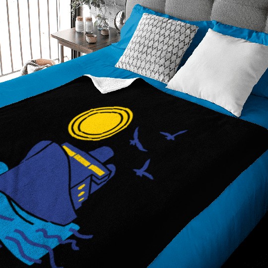 sailing cruise ship Baby Blankets