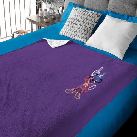 Sorcerer Mickey Embroidered Crewneck, Disney world embroidered Baby Blankets