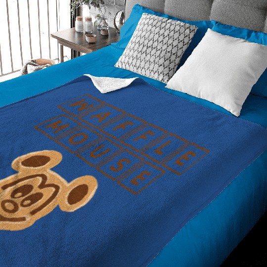 Waffle Mouse Baby Blankets,Disney Epcot Baby Blankets,Mickey Mouse Head,Disney World Baby Blankets