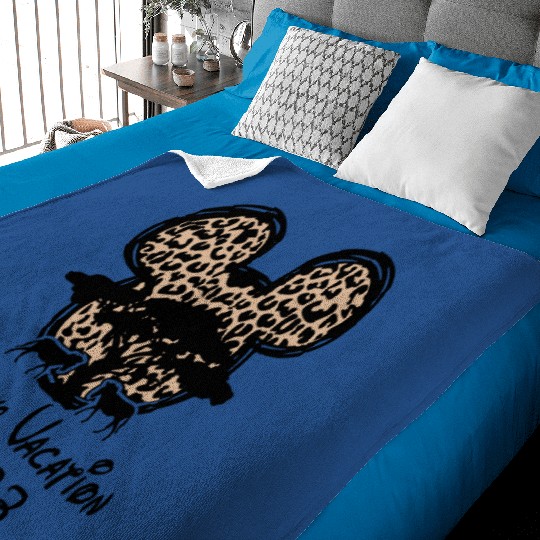 Disney 2023 Family Trip Baby Blankets, Mickey Mouse Fashion Disneyland Casual Vacation Baby Blankets