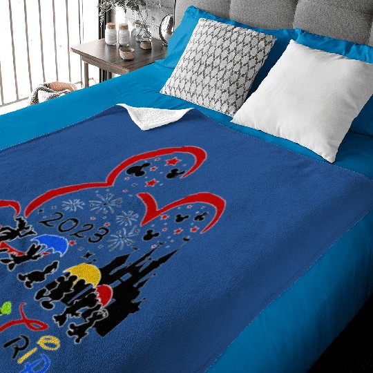 Disney trip, family trip 2023, mickey disney Baby Blankets