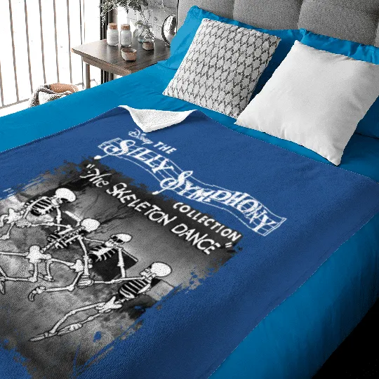 Disney Silly Symphony Baby Blankets, Funny Disney Baby Blankets, Disney Dancing Skeleton Baby Blankets