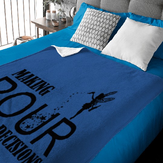 Making Pour Decision Baby Blankets, Funny Disney Beer Baby Blankets, Drinking Around The World Baby Blankets