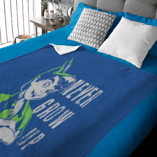 Disney Peter Pan Never Grow Up Vintage Portrait Baby Blankets, Magic Kingdom