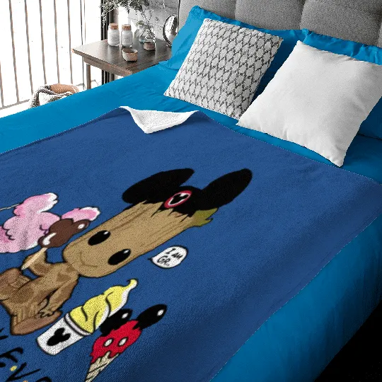 Groot Best day ever Baby Blankets, Disney snacks Baby Blankets, Cute Baby Groot Disney trip Baby Blankets, Disney world