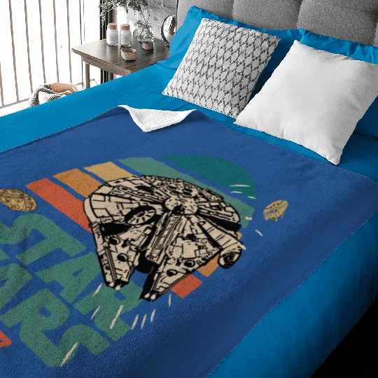 Star Wars 1977 Millennium Falcon Star Death Star  Baby Blankets Disneyland Summer Trip 2023 Baby Blankets
