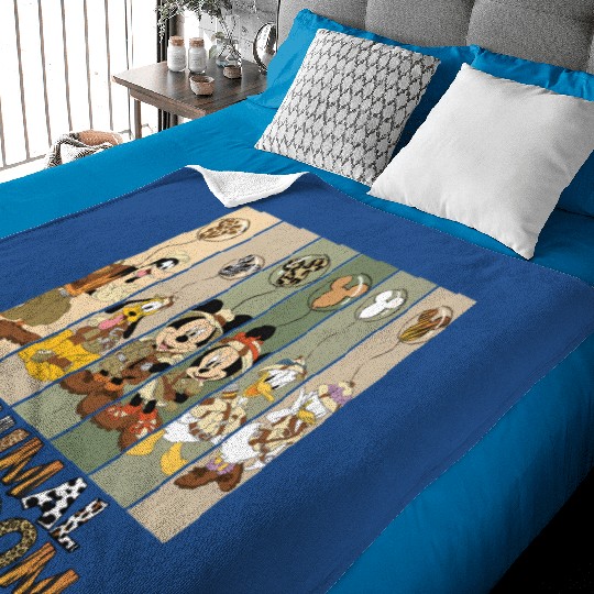 Disney Animal Kingdom Baby Blankets, Vintage Animal Kingdom Safari Baby Blankets, Mickey Safari Baby Blankets, Disney Safari Trip Baby Blankets