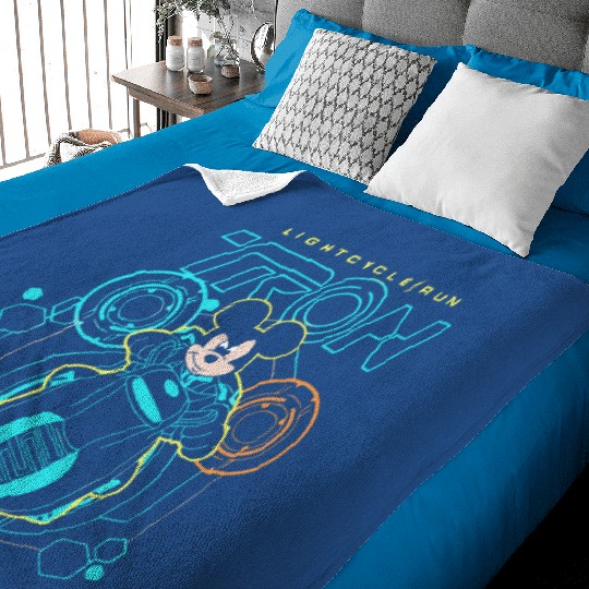 Mickey Mouse Tron Lightcylce Baby Blankets, Disney Tron Lightcylce Run Ride Baby Blankets