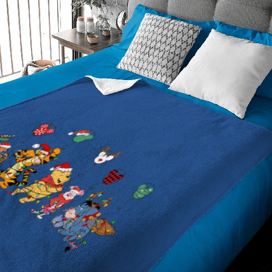 Disney Winnie The Pooh Christmas Baby Blankets, Disney Pooh Bear Baby Blankets