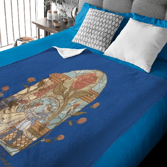 Vintage Tale as Old as Time  Baby Blankets, Retro Beauty and The Beast Unisex Baby Blankets, Disney Princess Belle Baby Blankets