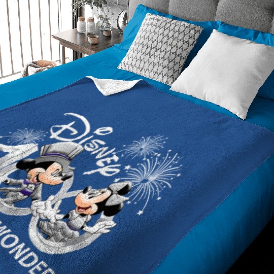 Disneyland Platinum 100th Anniversary Baby Blankets, Disney Family Vacation Baby Blankets