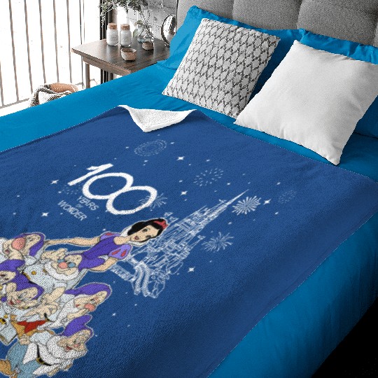 Disney Snow White and Seven Dwarfs Group Characters Baby Blankets, 100 Years of Wonder Baby Blankets